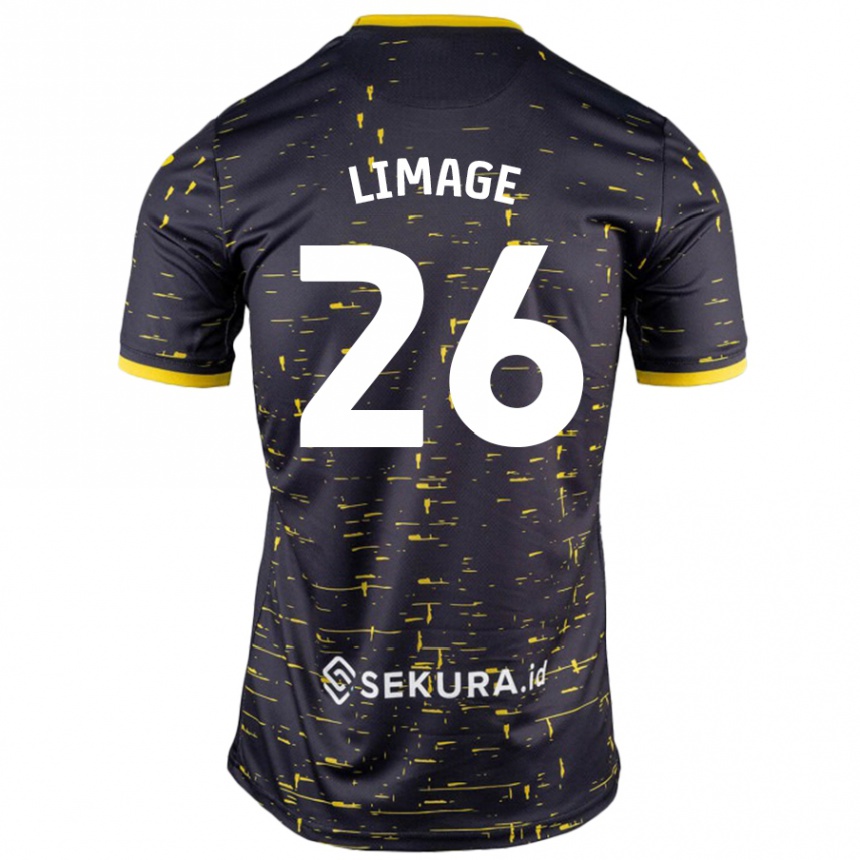 Kids Football Felicity Limage #26 Black Yellow Away Jersey 2024/25 T-Shirt Canada