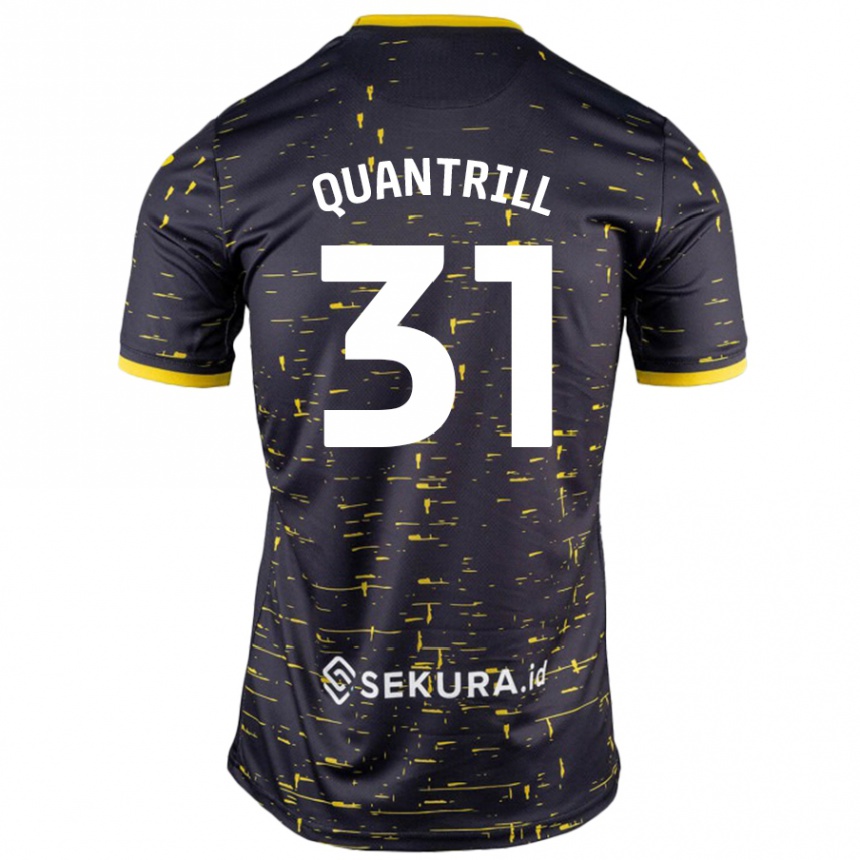 Kids Football Sarah Quantrill #31 Black Yellow Away Jersey 2024/25 T-Shirt Canada