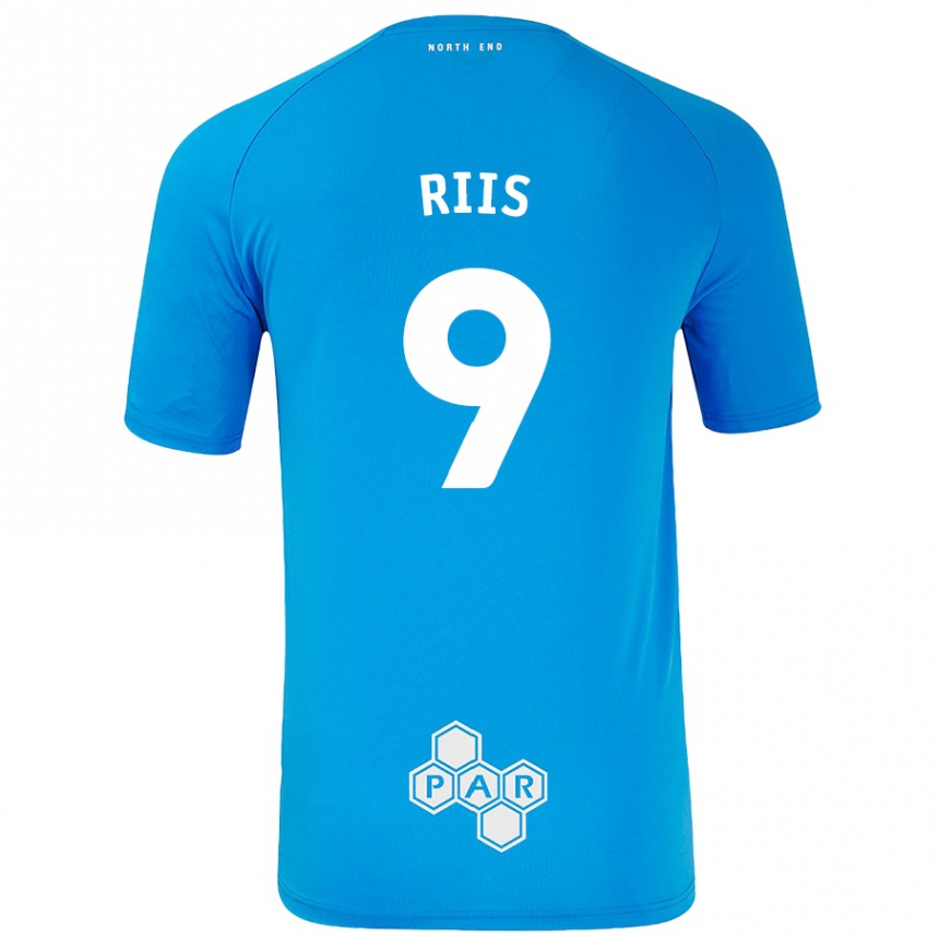 Kids Football Emil Riis #9 Sky Blue Away Jersey 2024/25 T-Shirt Canada