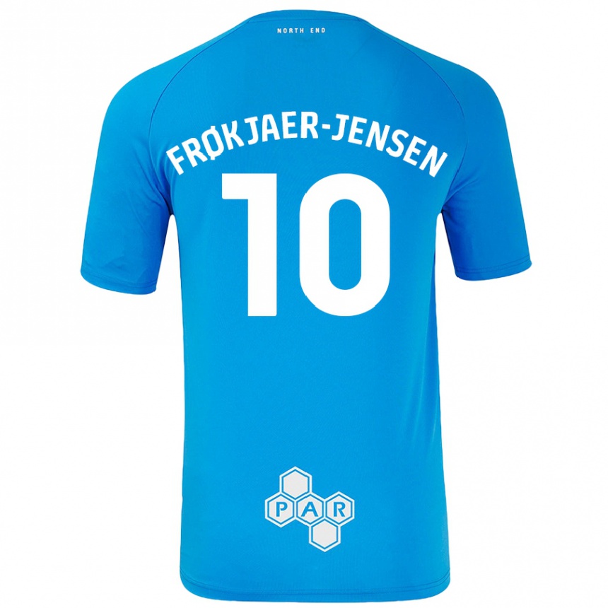 Kids Football Mads Frøkjaer-Jensen #10 Sky Blue Away Jersey 2024/25 T-Shirt Canada