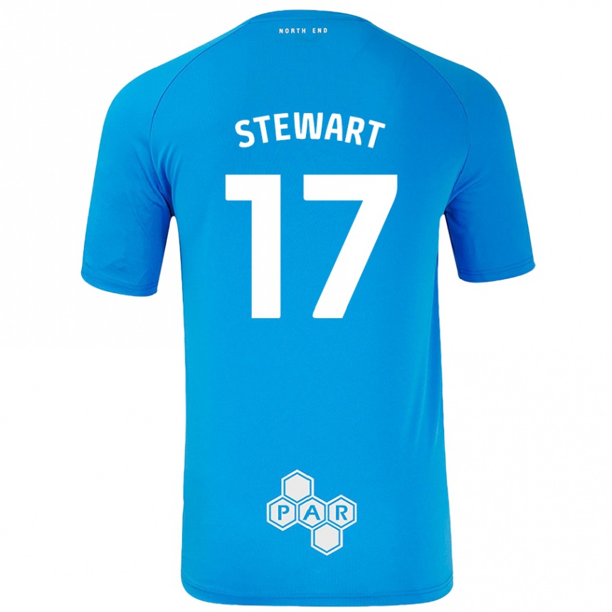 Kids Football Layton Stewart #17 Sky Blue Away Jersey 2024/25 T-Shirt Canada