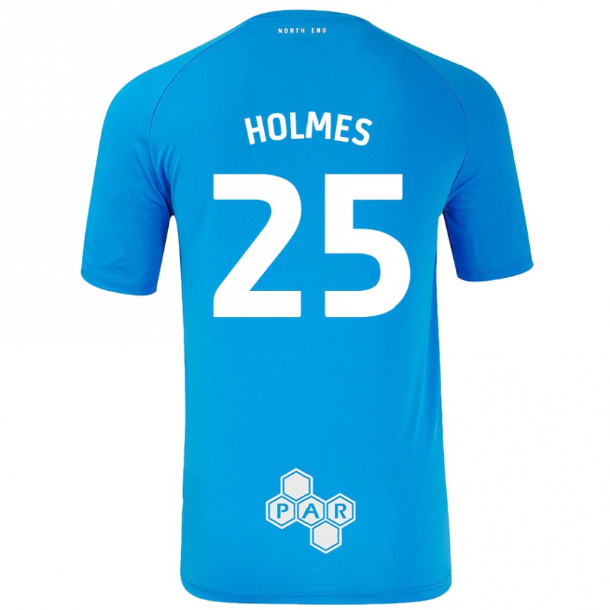 Kids Football Duane Holmes #25 Sky Blue Away Jersey 2024/25 T-Shirt Canada