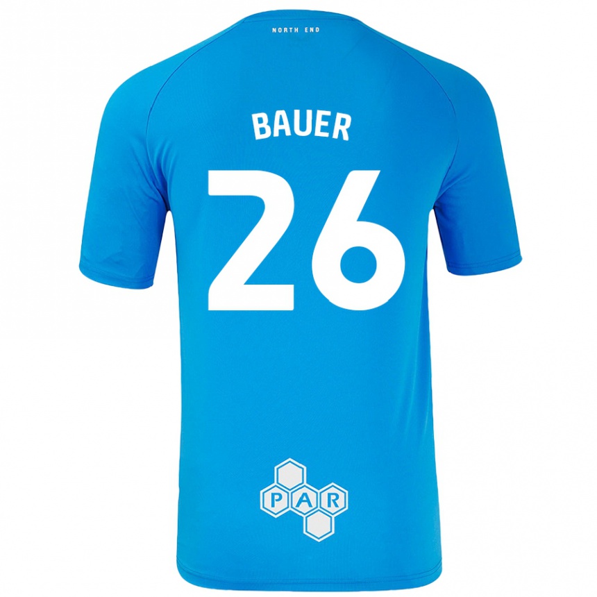 Kids Football Patrick Bauer #26 Sky Blue Away Jersey 2024/25 T-Shirt Canada