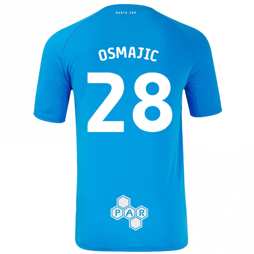 Kids Football Milutin Osmajic #28 Sky Blue Away Jersey 2024/25 T-Shirt Canada