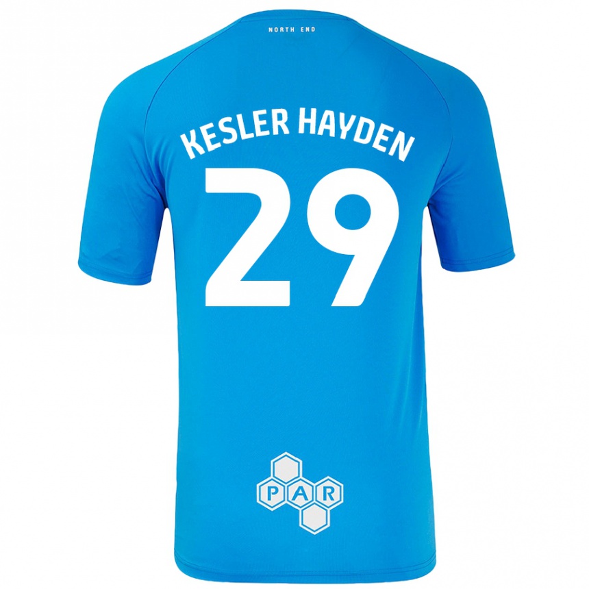 Kids Football Kaine Kesler-Hayden #29 Sky Blue Away Jersey 2024/25 T-Shirt Canada