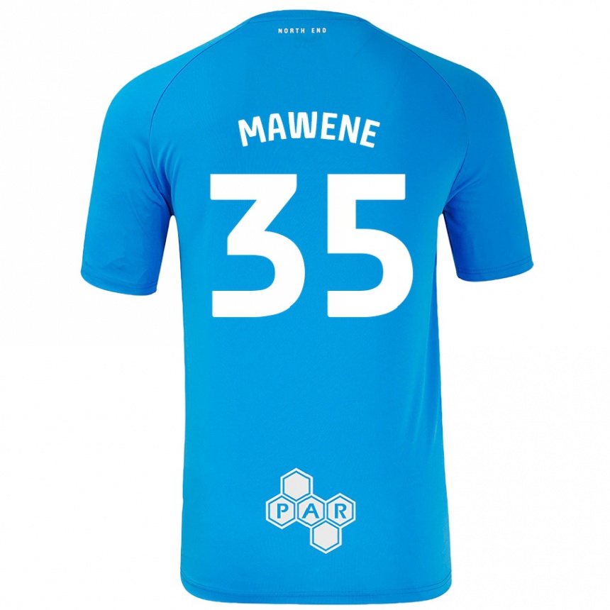 Kids Football Noah Mawene #35 Sky Blue Away Jersey 2024/25 T-Shirt Canada