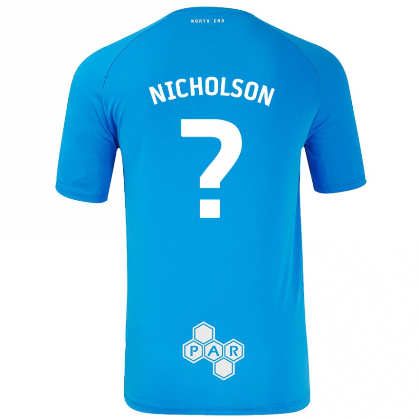 Kids Football Joseph Nicholson #0 Sky Blue Away Jersey 2024/25 T-Shirt Canada