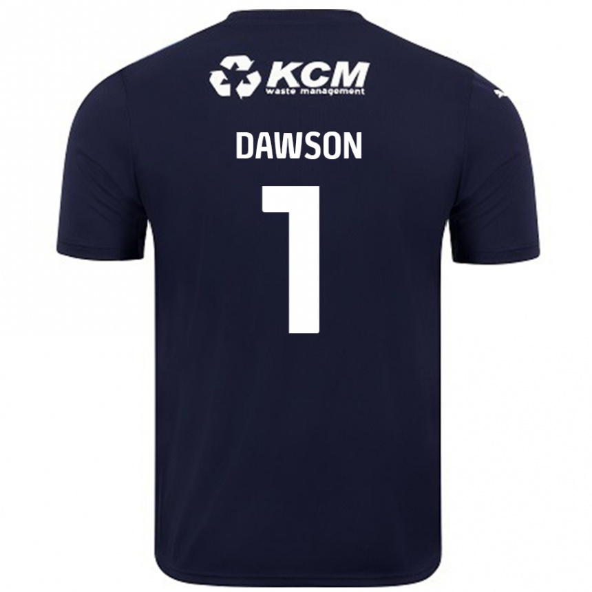 Kids Football Cameron Dawson #1 Navy Blue Away Jersey 2024/25 T-Shirt Canada