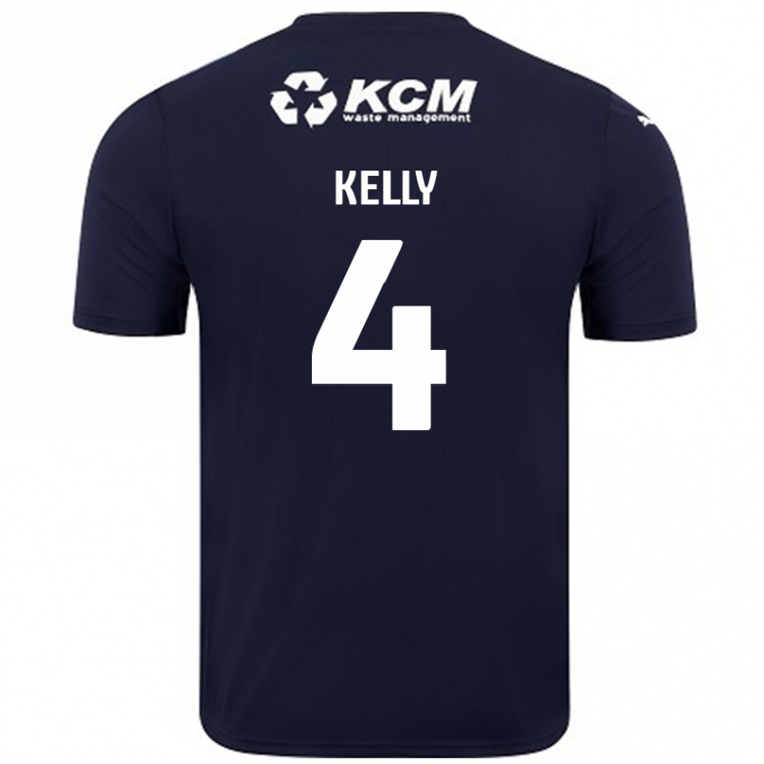 Enfant Football Maillot Liam Kelly #4 Bleu Marine Tenues Extérieur 2024/25 Canada