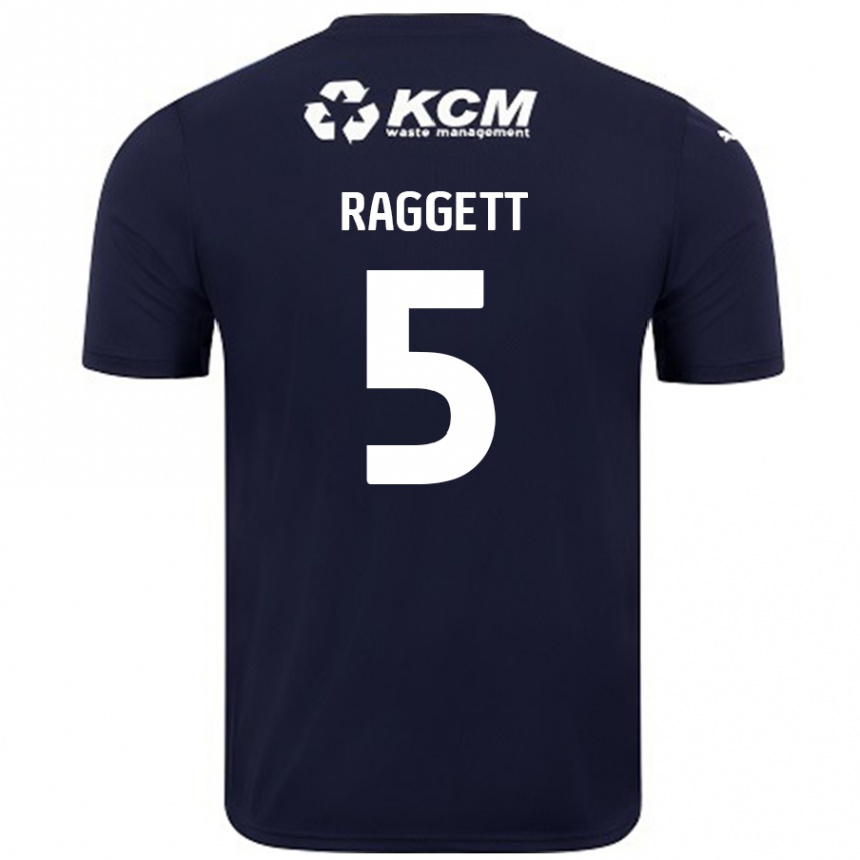 Enfant Football Maillot Sean Raggett #5 Bleu Marine Tenues Extérieur 2024/25 Canada