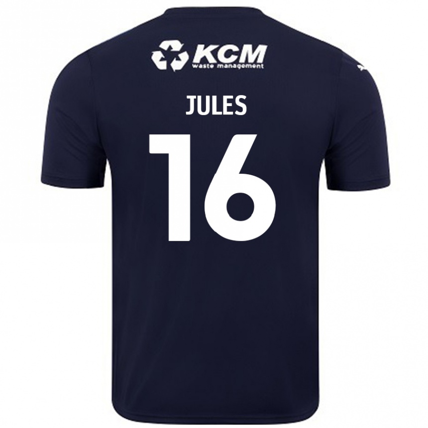 Kids Football Zak Jules #16 Navy Blue Away Jersey 2024/25 T-Shirt Canada