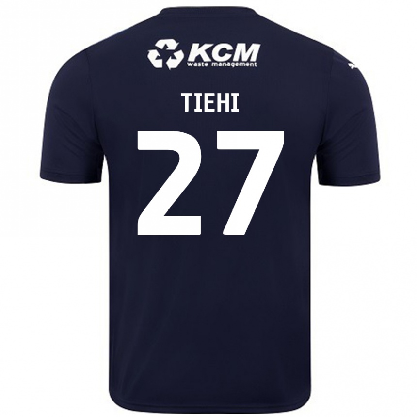 Enfant Football Maillot Christ Tiehi #27 Bleu Marine Tenues Extérieur 2024/25 Canada