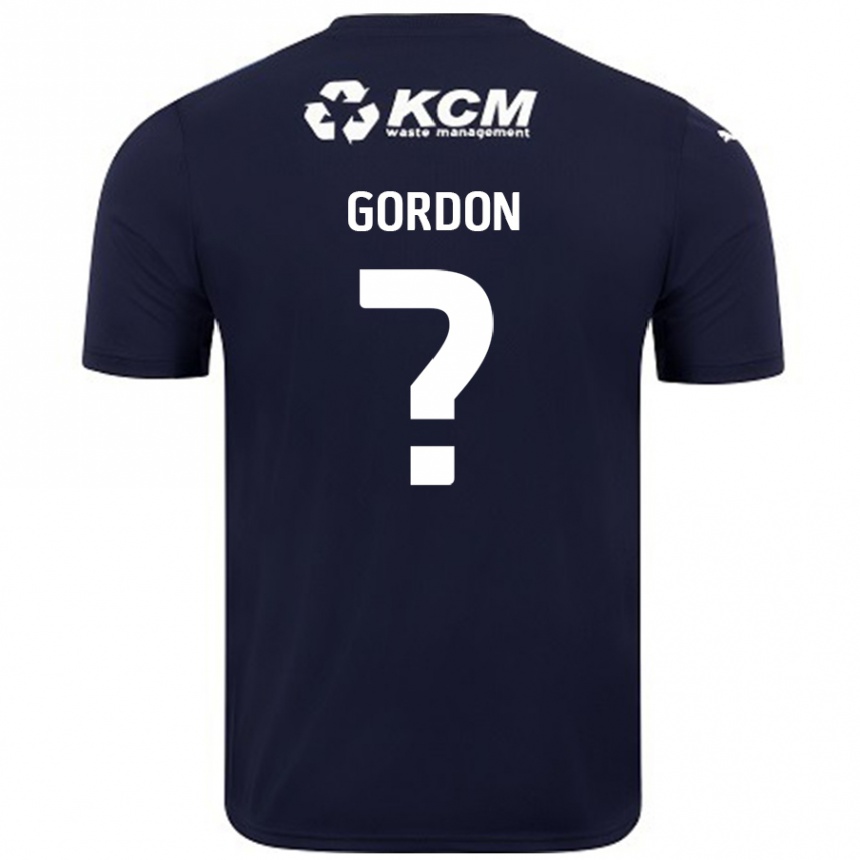 Enfant Football Maillot Owain Gordon #0 Bleu Marine Tenues Extérieur 2024/25 Canada