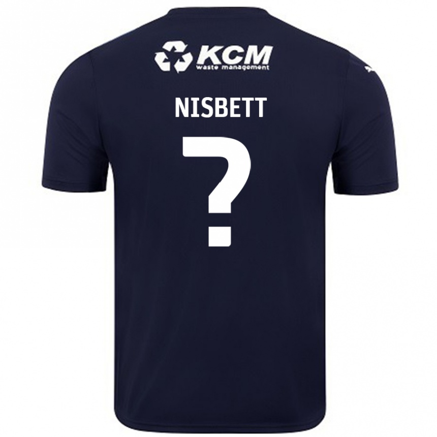 Enfant Football Maillot Kanye Nisbett #0 Bleu Marine Tenues Extérieur 2024/25 Canada