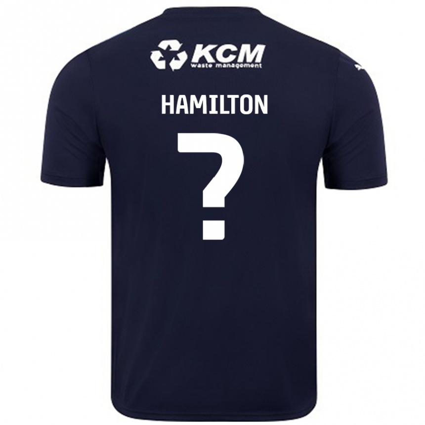 Kids Football Bailey Hamilton #0 Navy Blue Away Jersey 2024/25 T-Shirt Canada