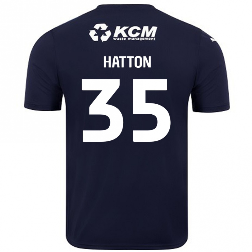 Enfant Football Maillot Ben Hatton #35 Bleu Marine Tenues Extérieur 2024/25 Canada