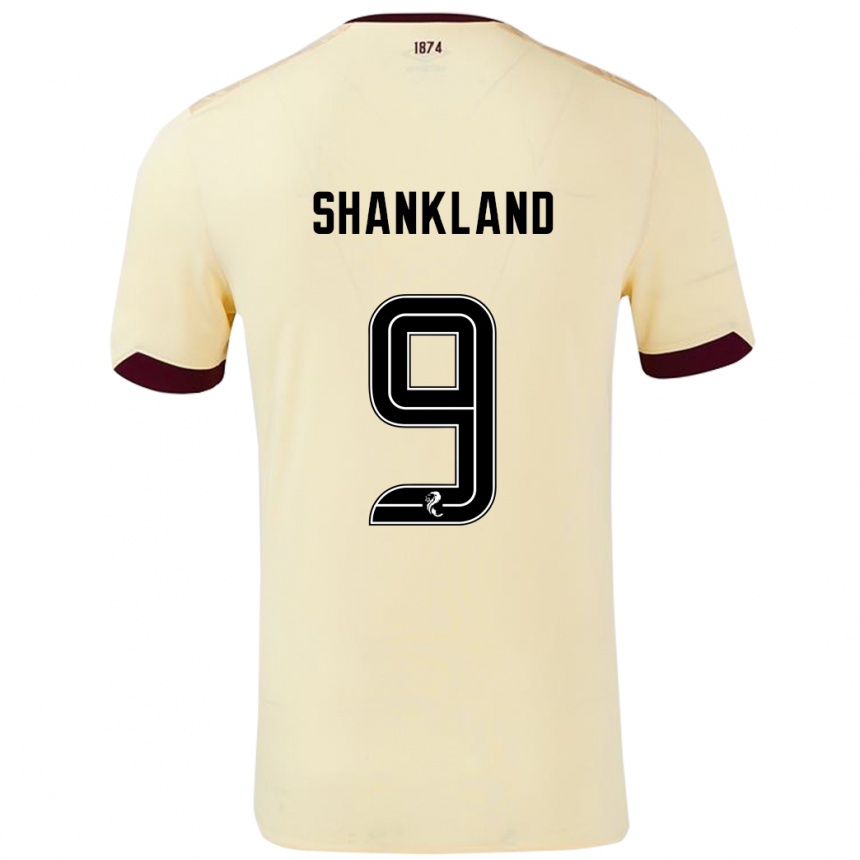 Kids Football Lawrence Shankland #9 Cream Burgundy Away Jersey 2024/25 T-Shirt Canada