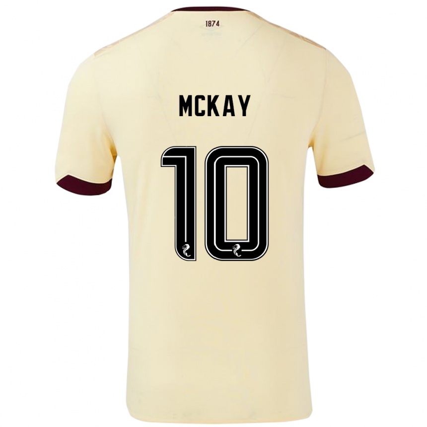 Kids Football Barrie Mckay #10 Cream Burgundy Away Jersey 2024/25 T-Shirt Canada