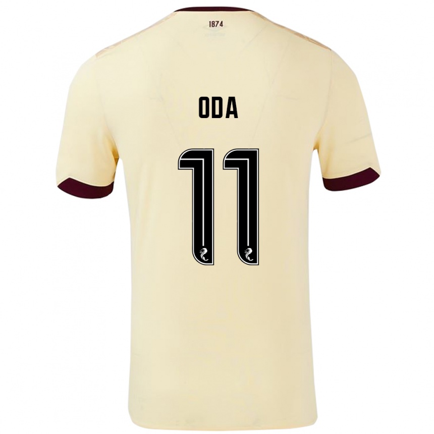 Kids Football Yutaro Oda #11 Cream Burgundy Away Jersey 2024/25 T-Shirt Canada