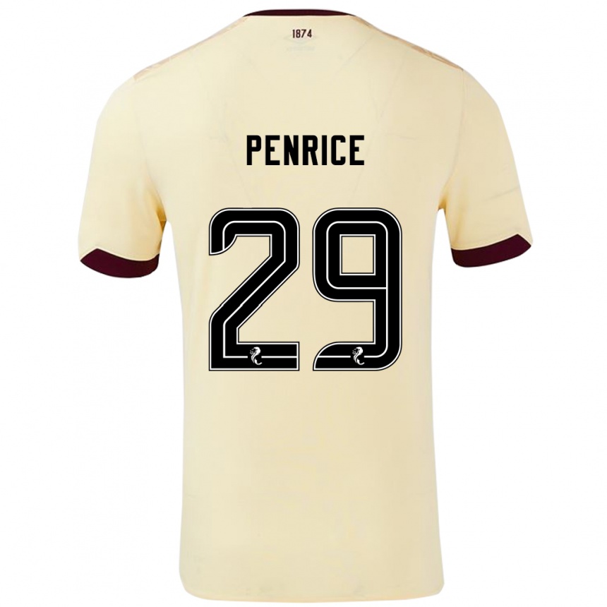 Kids Football James Penrice #29 Cream Burgundy Away Jersey 2024/25 T-Shirt Canada