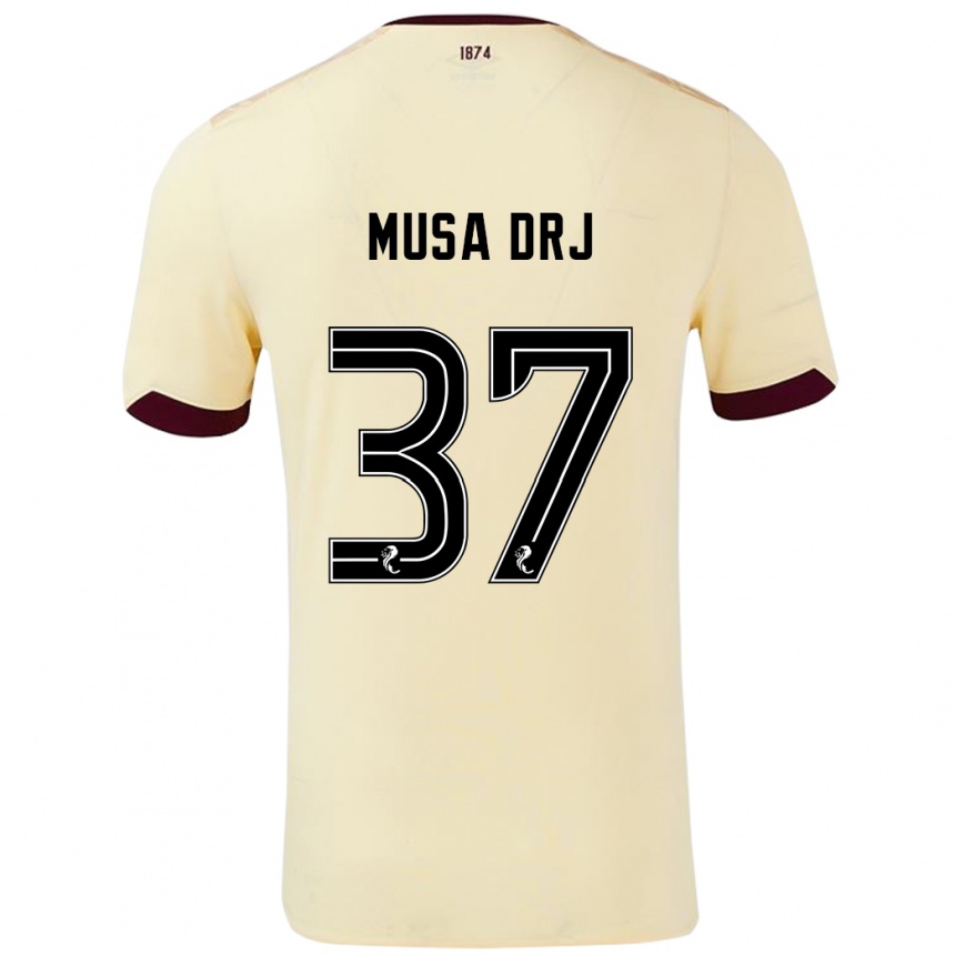 Kids Football Musa Drammeh #37 Cream Burgundy Away Jersey 2024/25 T-Shirt Canada