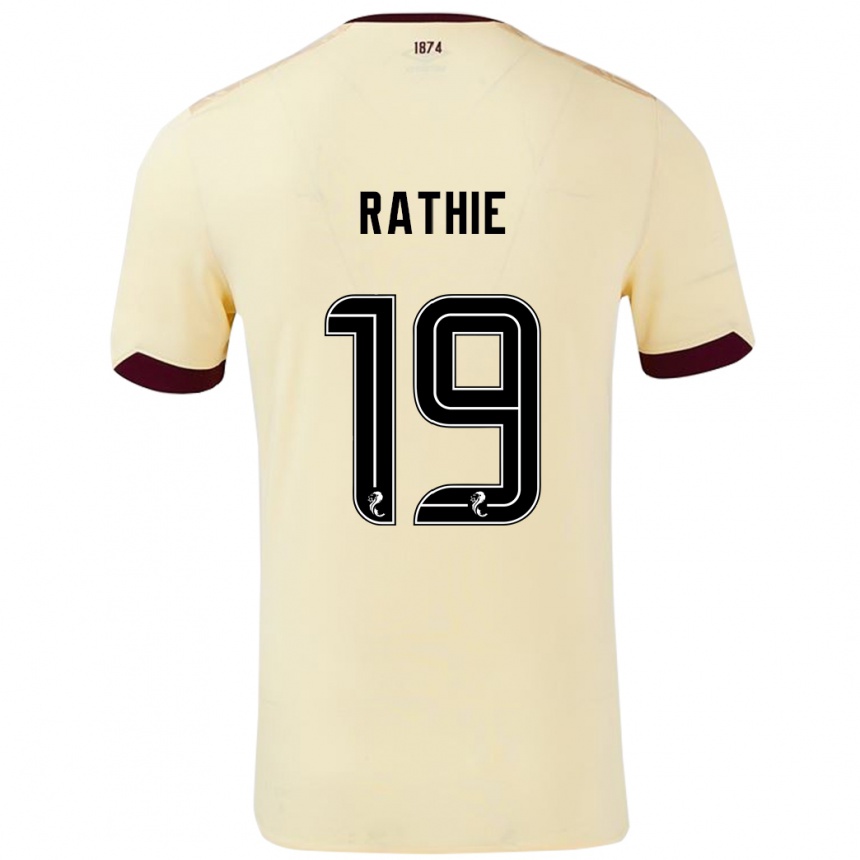 Kids Football Luke Rathie #19 Cream Burgundy Away Jersey 2024/25 T-Shirt Canada