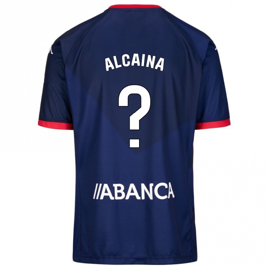 Kids Football Raúl Alcaina #0 Navy Blue Away Jersey 2024/25 T-Shirt Canada