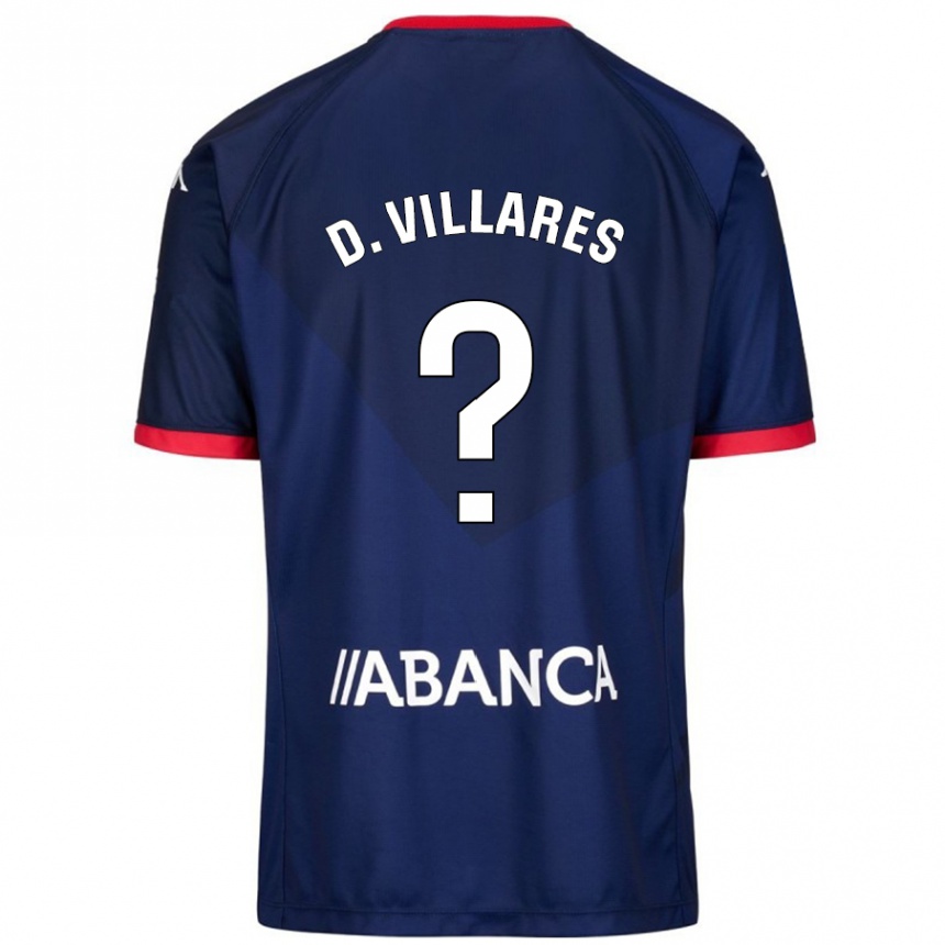 Kids Football Diego Villares #8 Navy Blue Away Jersey 2024/25 T-Shirt Canada