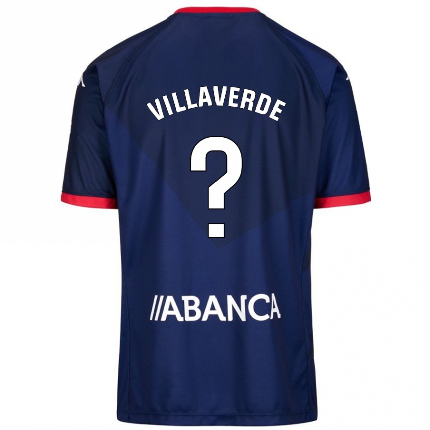 Kids Football Hugo Villaverde #0 Navy Blue Away Jersey 2024/25 T-Shirt Canada