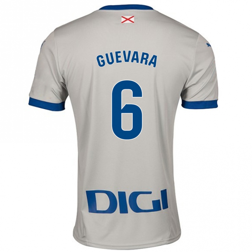 Kids Football Ander Guevara #6 Light Gray Away Jersey 2024/25 T-Shirt Canada