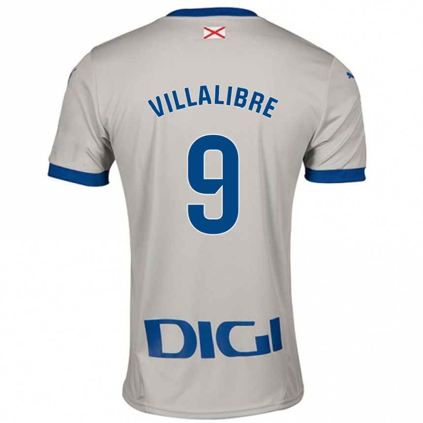 Kids Football Asier Villalibre #9 Light Gray Away Jersey 2024/25 T-Shirt Canada