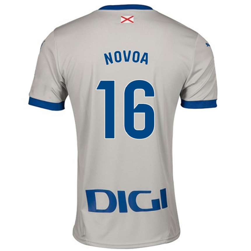 Kids Football Hugo Novoa #16 Light Gray Away Jersey 2024/25 T-Shirt Canada