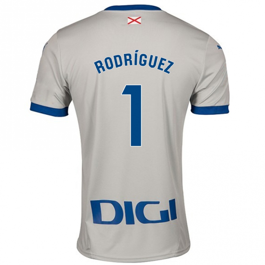 Kids Football Adrián Rodríguez #1 Light Gray Away Jersey 2024/25 T-Shirt Canada