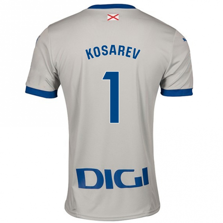 Kids Football Oleksandr Kosarev #1 Light Gray Away Jersey 2024/25 T-Shirt Canada