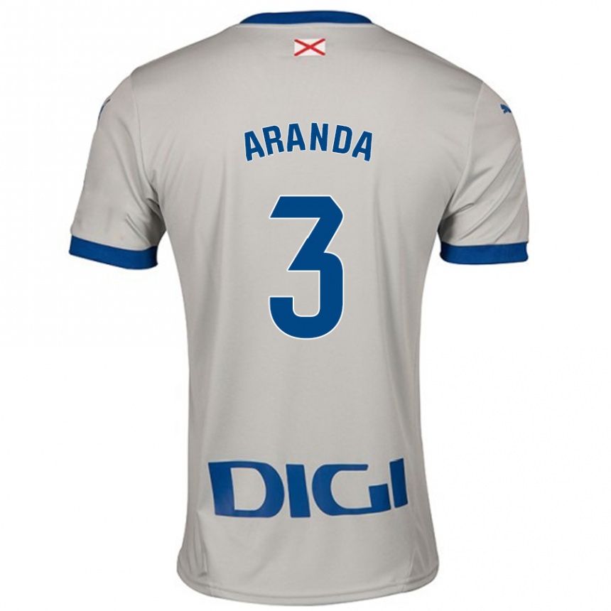 Kids Football Miguel Aranda #3 Light Gray Away Jersey 2024/25 T-Shirt Canada