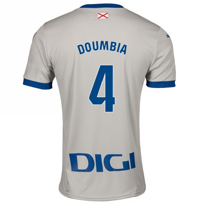 Kids Football Daouda Doumbia #4 Light Gray Away Jersey 2024/25 T-Shirt Canada