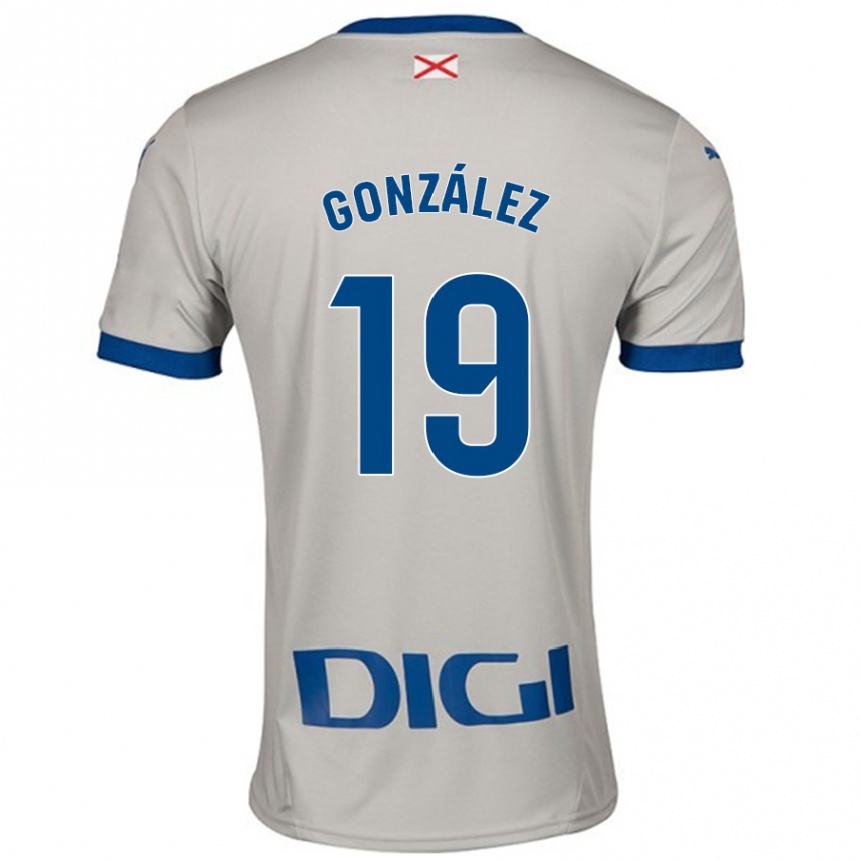 Kids Football Aimar González #19 Light Gray Away Jersey 2024/25 T-Shirt Canada