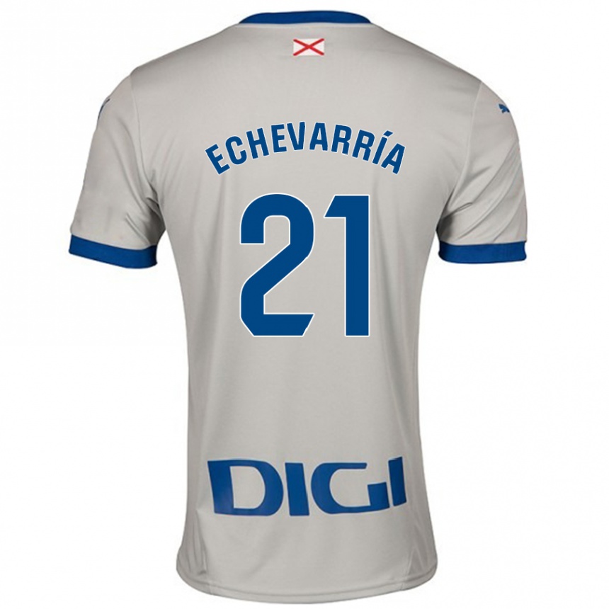 Kids Football Martin Echevarría #21 Light Gray Away Jersey 2024/25 T-Shirt Canada