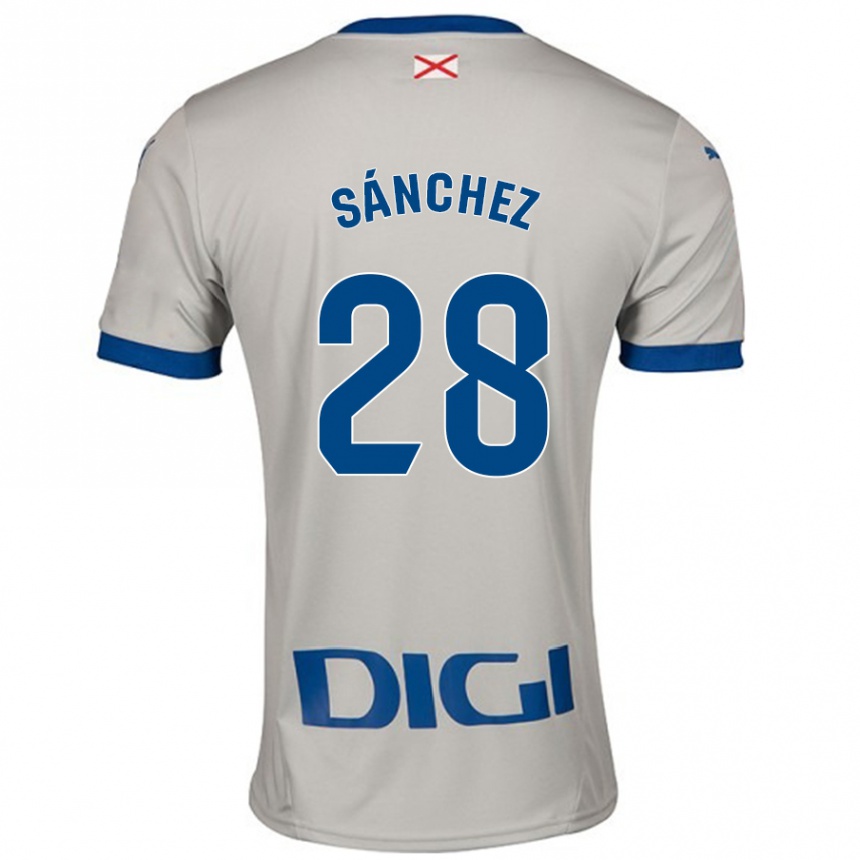 Kids Football Ander Sánchez #28 Light Gray Away Jersey 2024/25 T-Shirt Canada