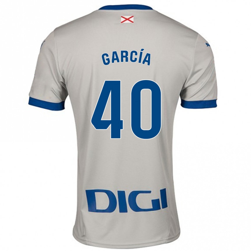 Kids Football Álvaro García #40 Light Gray Away Jersey 2024/25 T-Shirt Canada