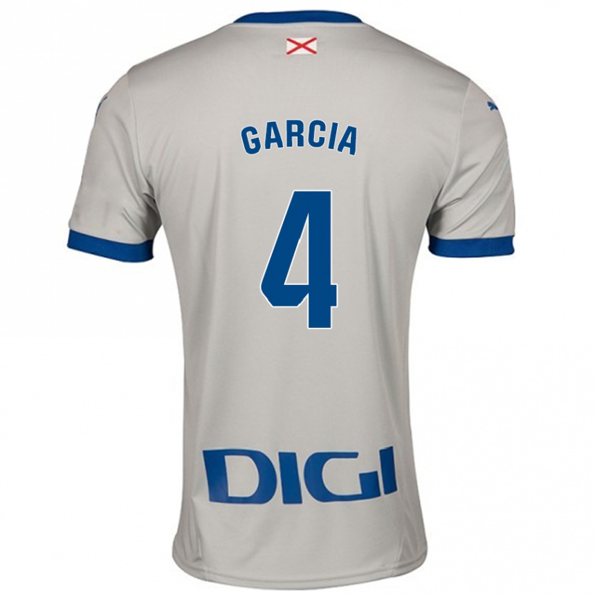 Kids Football Pichi García #4 Light Gray Away Jersey 2024/25 T-Shirt Canada