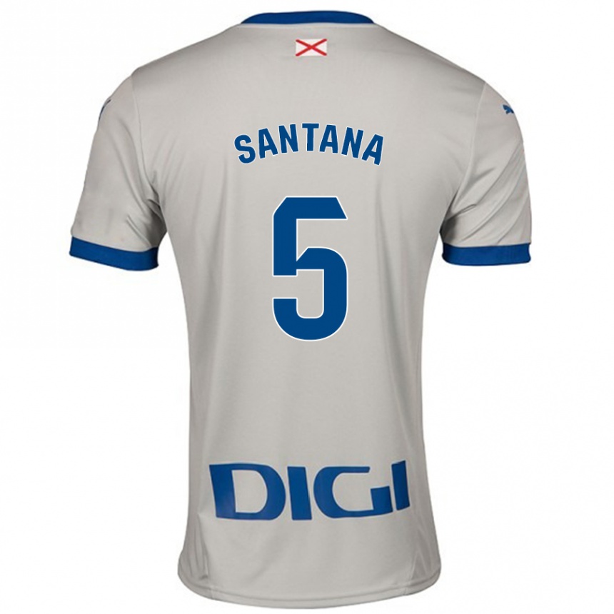 Kids Football Vanesa Santana #5 Light Gray Away Jersey 2024/25 T-Shirt Canada