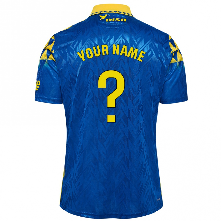 Kids Football Your Name #0 Blue Yellow Away Jersey 2024/25 T-Shirt Canada