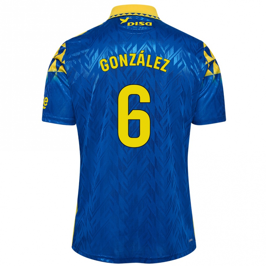 Kids Football Fabio González #6 Blue Yellow Away Jersey 2024/25 T-Shirt Canada