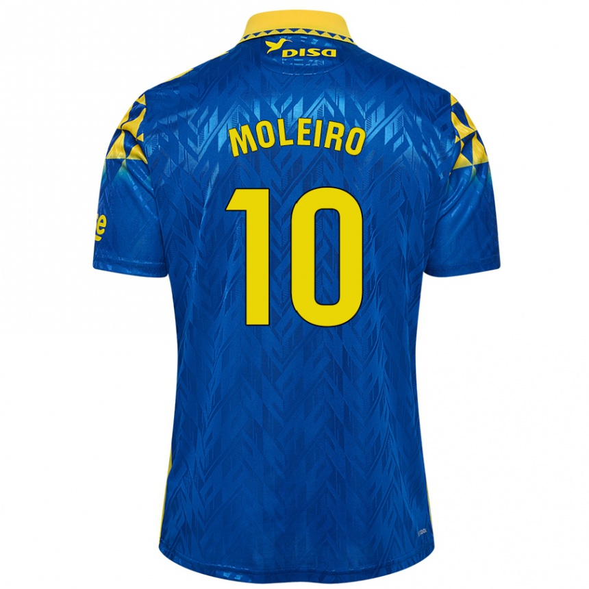 Kids Football Alberto Moleiro #10 Blue Yellow Away Jersey 2024/25 T-Shirt Canada