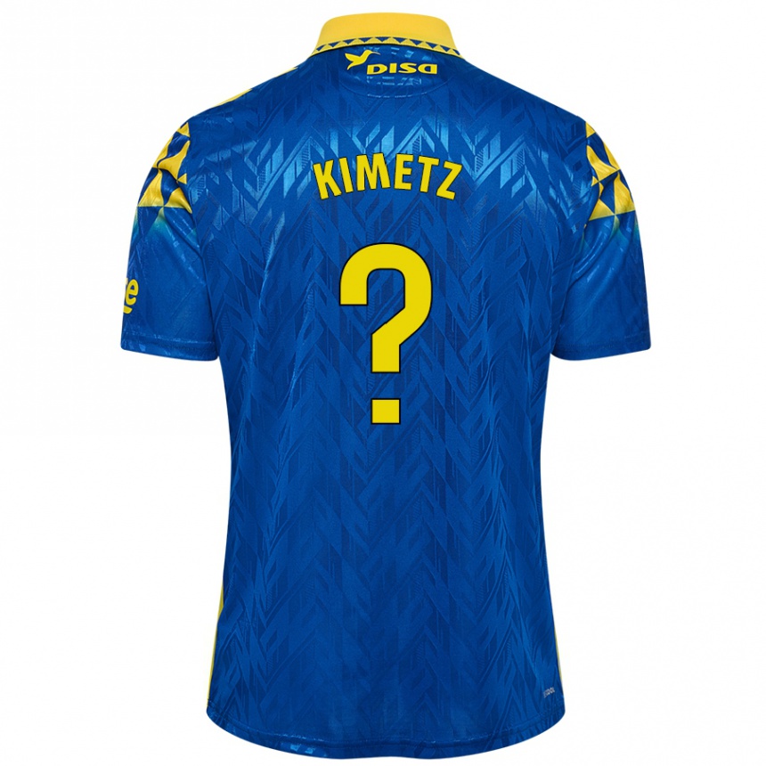 Kids Football Kimetz García #0 Blue Yellow Away Jersey 2024/25 T-Shirt Canada