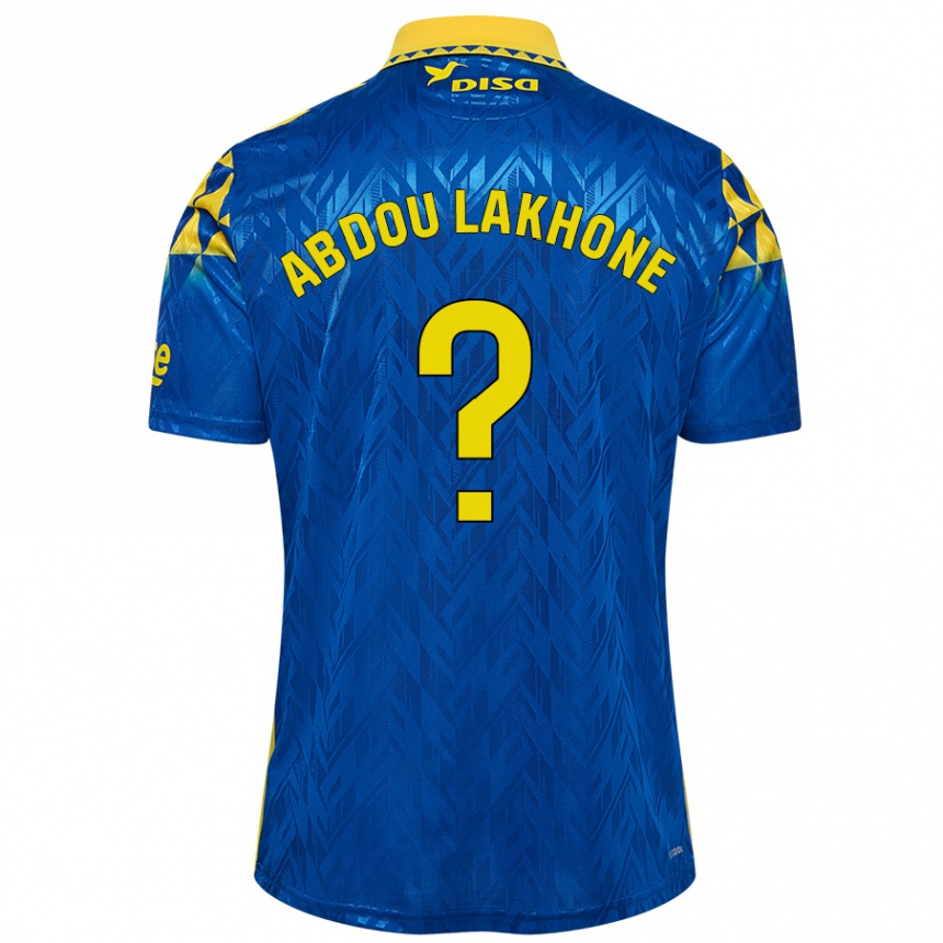 Kids Football Pape Abdou Lakhone #0 Blue Yellow Away Jersey 2024/25 T-Shirt Canada