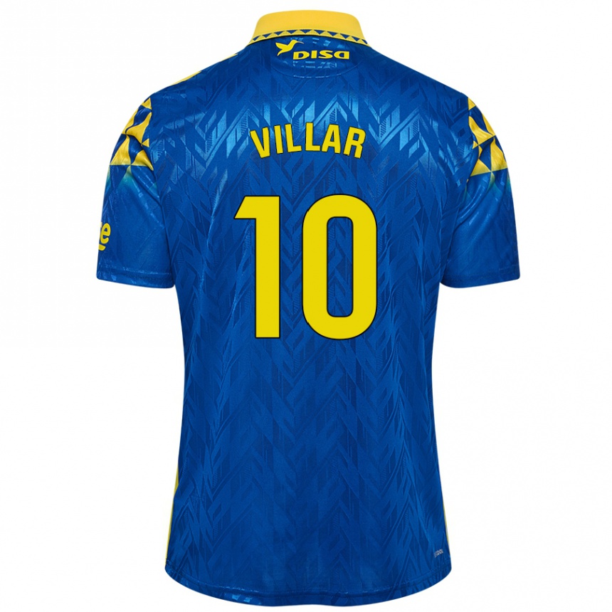 Kids Football Andy Villar #10 Blue Yellow Away Jersey 2024/25 T-Shirt Canada