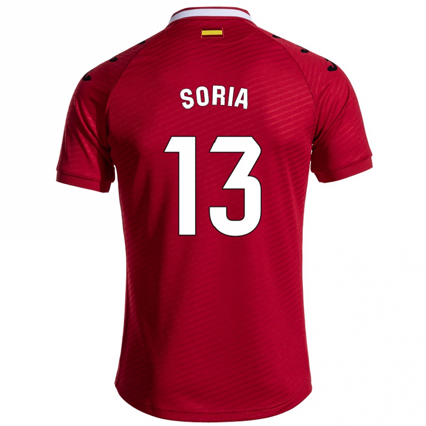 Kids Football David Soria #13 Dark Red Away Jersey 2024/25 T-Shirt Canada