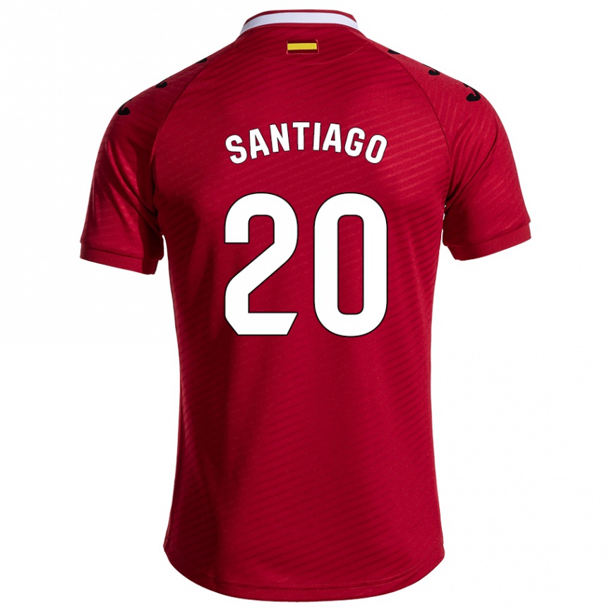 Kids Football Yellu Santiago #20 Dark Red Away Jersey 2024/25 T-Shirt Canada